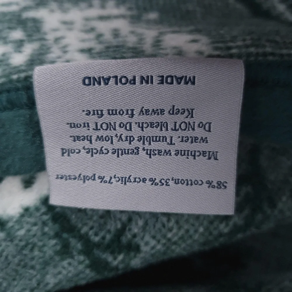 CHAPPYWRAP X The Foggy Dog Green Reindeer Pet Blanket Throw Cotton Poland